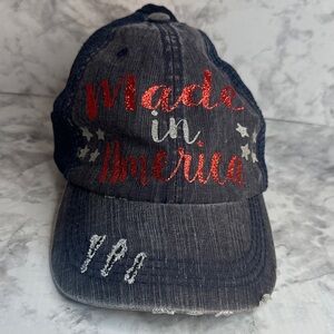 Denim 'Made in America' Women's Cap adjustable strap cap